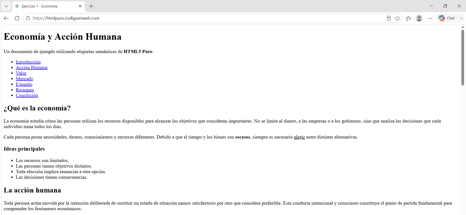 sitio web