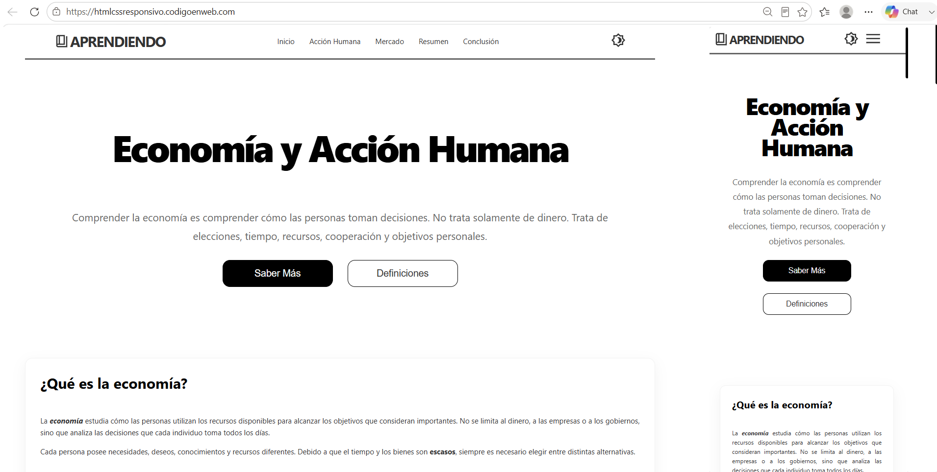 sitio web