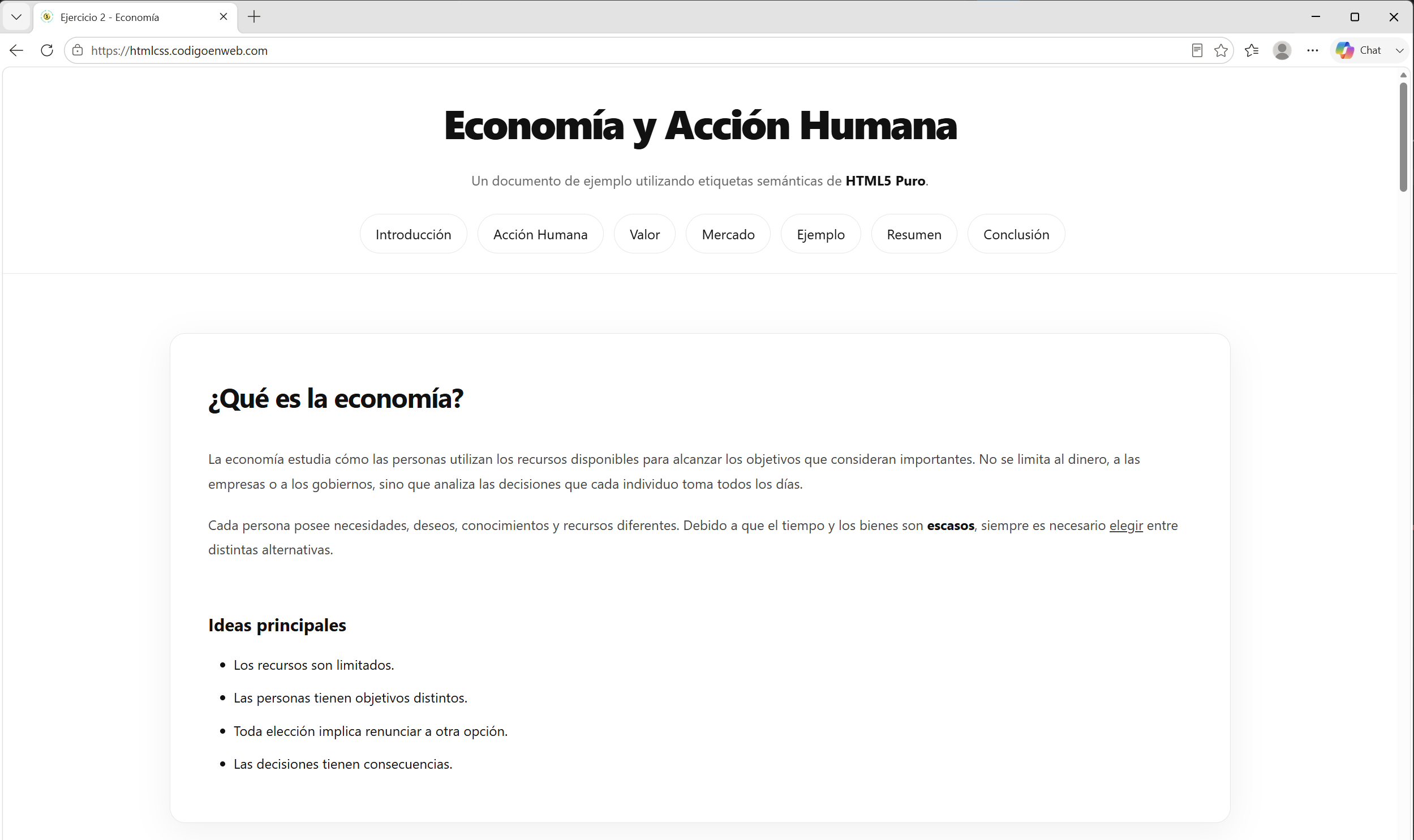 sitio web